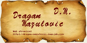 Dragan Mazulović vizit kartica